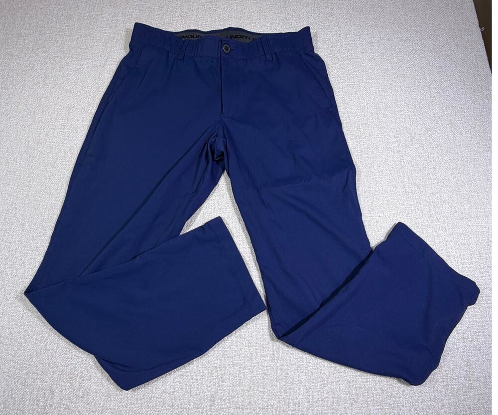 Under Armour Mens 34x30 Blue Drive Straight Leg Golf Pants Performance Stretch